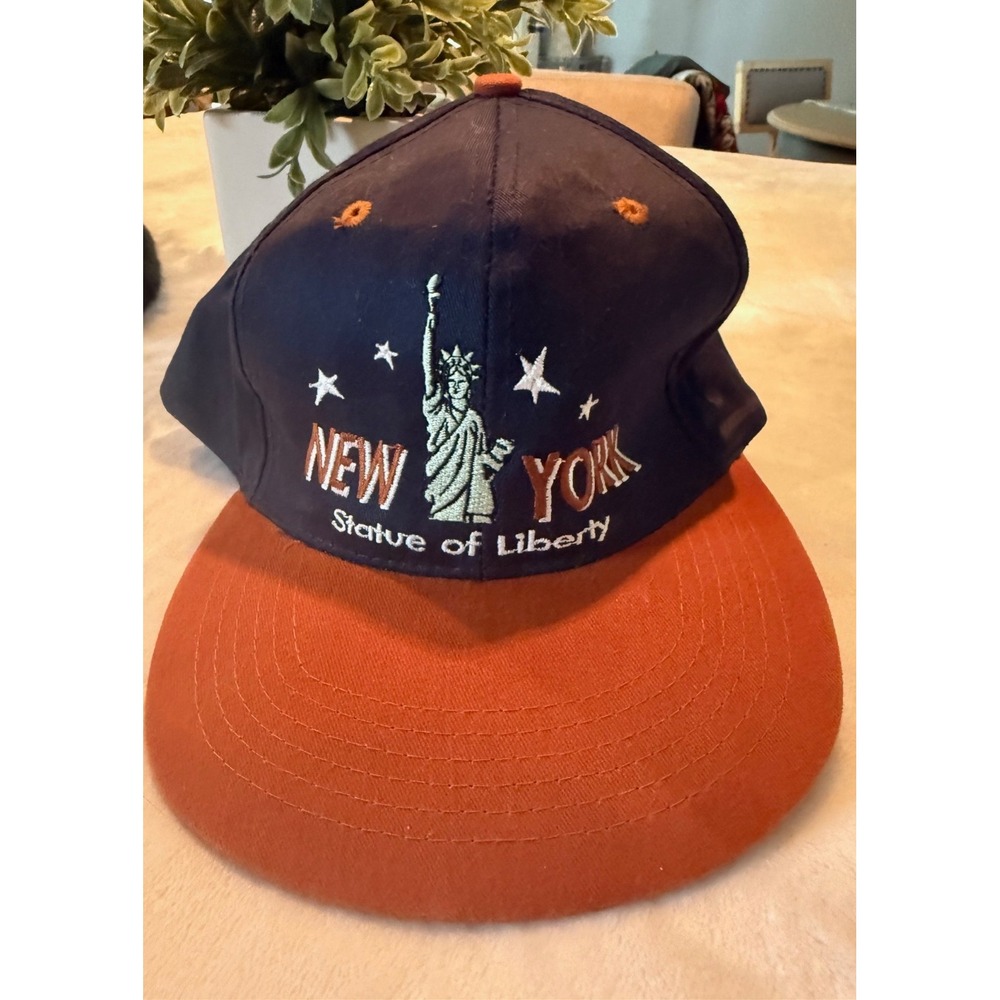 New York Statue of Liberty Baseball Cap, One Size, Navy & Rust